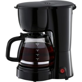 5-Cup Drip Coffee Maker Black, New